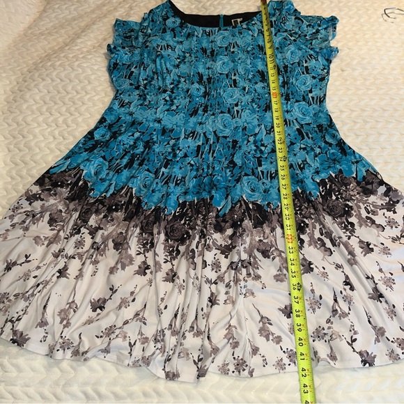 Julian Taylor Floral Blue and Black Women's Dress size 18 - Picture 13 of 13